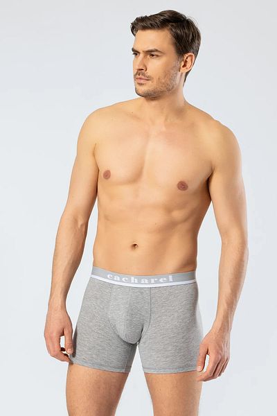 Cacharel 3 τμχ Ανδρικό μεγάλο μέγεθος Long Long Lycra Boxer 95% βαμβάκι, 5% ελαστάνη