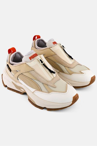 Puma x Select Men Nano Shield Il Zipper Closure Outdoor Shoes, Beige Combo
