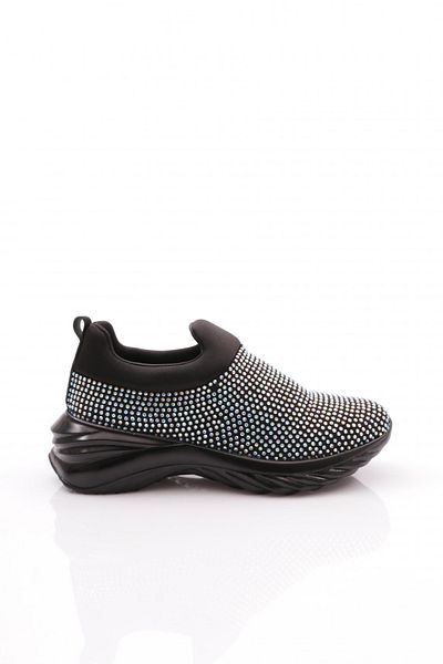 DGN Women's Black and White Stone Sneakers - 82133410