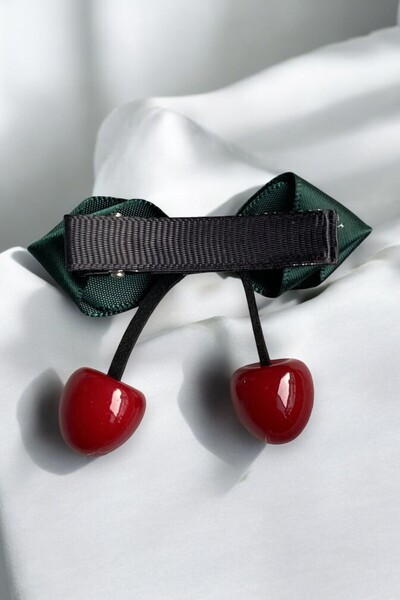 MUTENA Satin Bow Cherry Ribbon Collet - Dangle Buckle