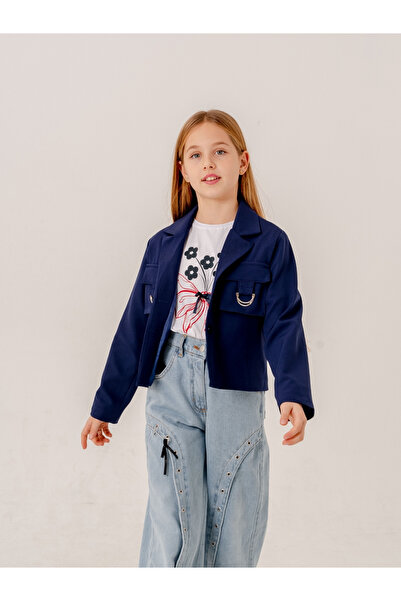 GİYİCEM TEKSTİL Дівчачий комплект з курткою з пряжкою 1903