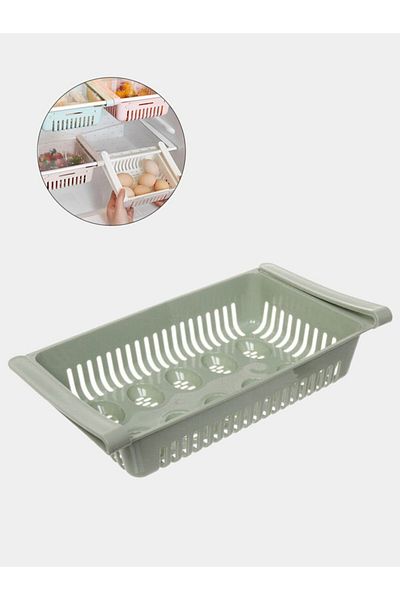 Generic 1pc Flexible Expandable Refrigerator Storage Basket Fridge Organizer Storage Drawer Storage Rack