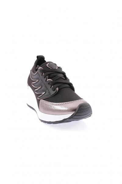 DGN 0114-23y Women's Mega Thick Sole Crystal Stone Sneakers Shoes