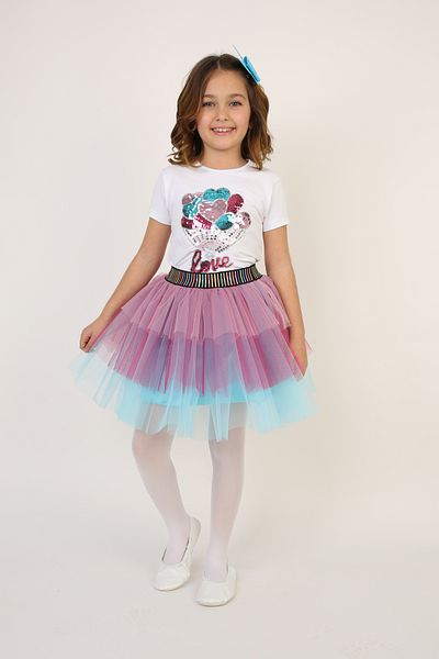 Dıgıl Kids Colorful Katkat Tutu Skirt Balloon Tshirt April 23 October 29 Show Outfit