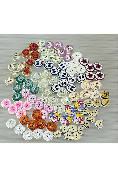 hobim42 Baby Button Set 100 Pieces Blunt 02 Model