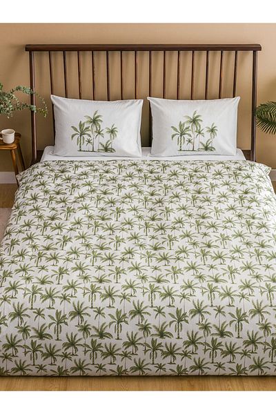LC Waikiki Σετ Παπλωματοθήκη με Δέντρο Διπλό Σετ 100% Cotton Ranforce