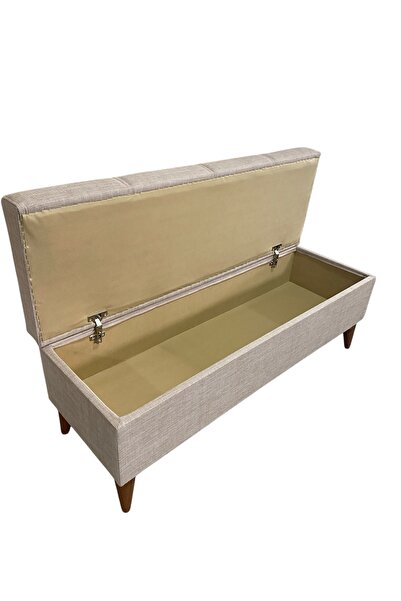 KOZ Home 120x40x45 Sandıklı Çok Amaçlı Puf Dekoratif Dikişli Renk Kodu (176760)