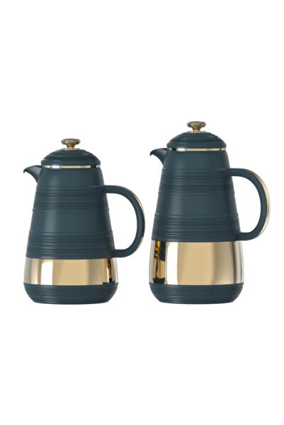 AVCI HOME MAKER طقم قارورة مكون من قطعتين سعة 1.0 لتر + 0.7 لتر - أزرق غامق