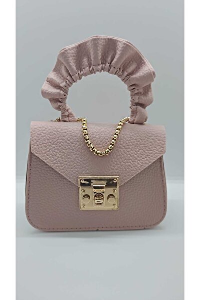 ALFA AKSESUAR 03 Çocuk Çantası Pudra – Suni Deri, Küçük Boy, Prenses Tasarım