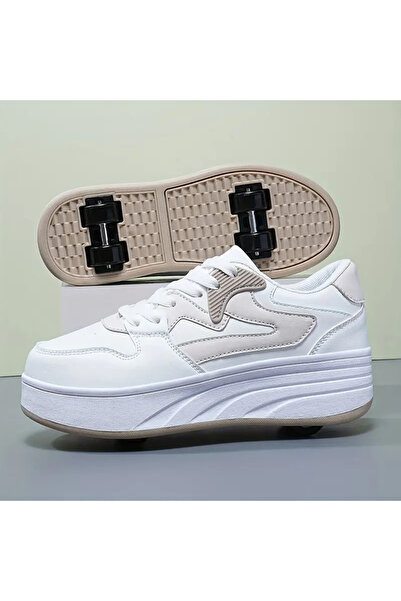 Dnz Erkek ve Kız Gençler için Trend Paten Ayakkabı Çıkarılabilir Tekerleklerle Sneaker