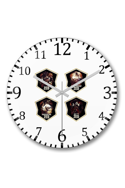 BASKI DÜNYASI ساعة حائط Zed 04 من الزجاج الحقيقي المنحني