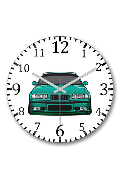 BASKI DÜNYASI E36 b Ceas de perete Bmw din sticlă autentică bombată