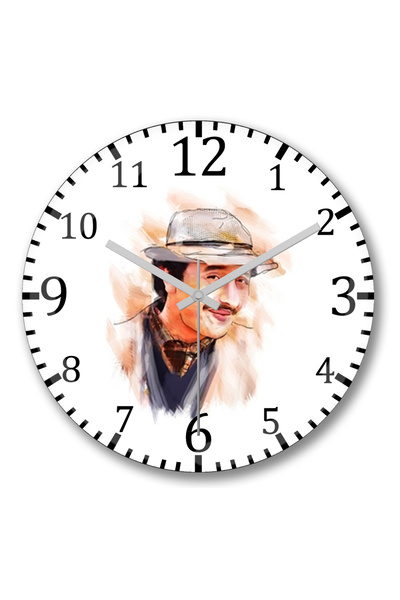 BASKI DÜNYASI Ceas de perete Metin Akpınar din sticlă autentică bombată