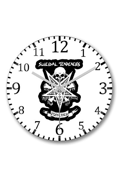 BASKI DÜNYASI الميول الانتحارية تمتلك ساعة حائط من الزجاج الحقيقي المنحني