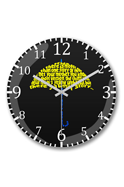 BASKI DÜNYASI Стенен часовник „Как се запознах с майка ви“ от извито истинско...