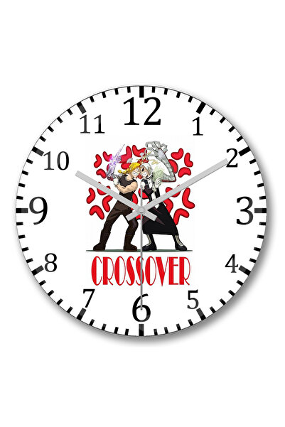 BASKI DÜNYASI Ceas de perete Ed și Alley din sticlă autentică bombată