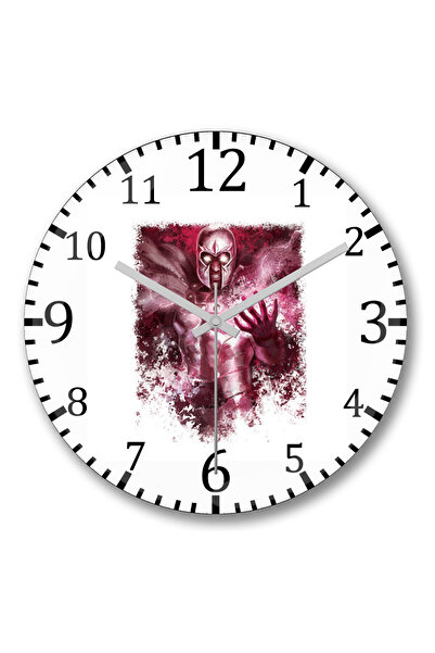 BASKI DÜNYASI ساعة حائط مغناطيسية من الزجاج الحقيقي المنحني