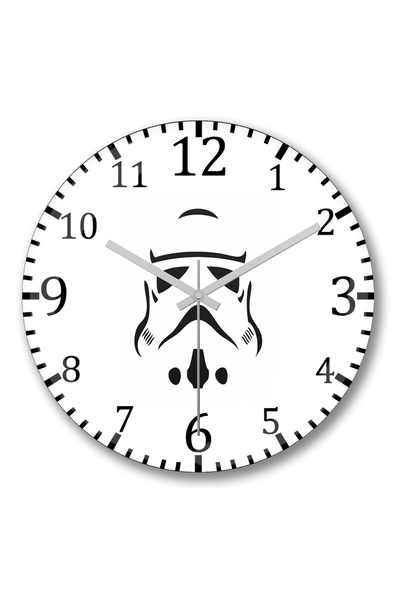 BASKI DÜNYASI ساعة حائط تروبر من الزجاج الحقيقي المنحني