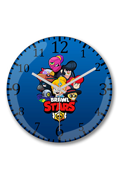 BASKI DÜNYASI Ceas de perete Brawl Stars Stars din sticlă autentică bombată