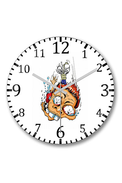 BASKI DÜNYASI Ceas de perete pentru motociclete Bmx Racing Jump din sticlă au...