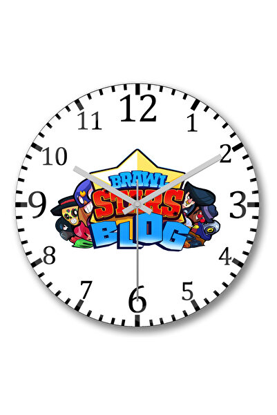 BASKI DÜNYASI Ceas de perete Brawl Stars Clash Royale din sticlă autentică bo...