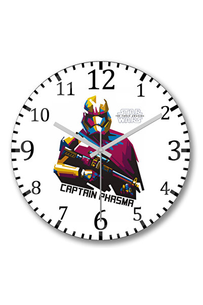 BASKI DÜNYASI Ceas de perete Captain Phasma din sticlă autentică bombată