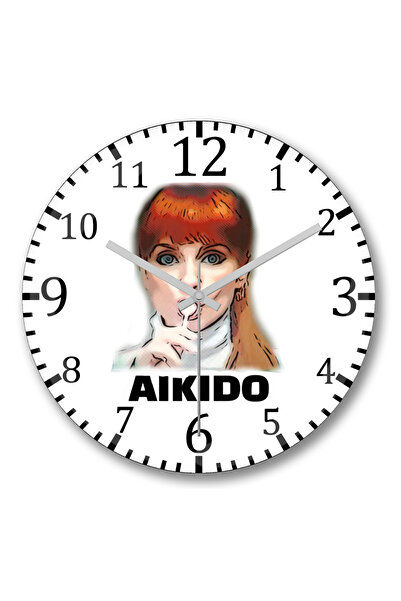 BASKI DÜNYASI ساعة حائط La Casa De Papel Sierra Money Heist Aikido من الزجاج الحقيقي المنحني