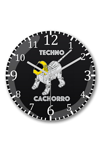 BASKI DÜNYASI ساعة حائط تكنو كاتشورو من الزجاج الحقيقي المنحني