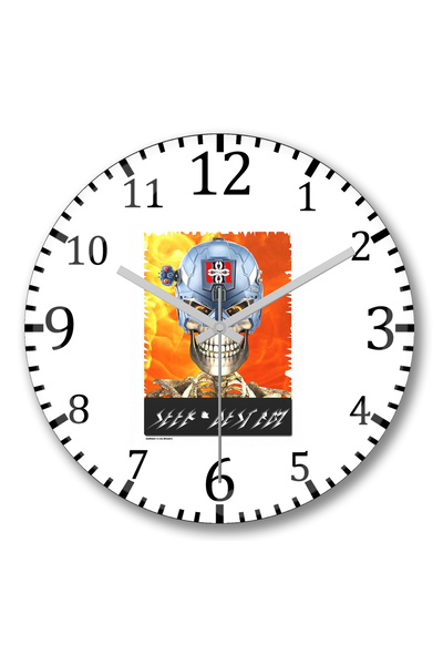 BASKI DÜNYASI Ceas de perete Seek and Destroy din sticlă autentică bombată