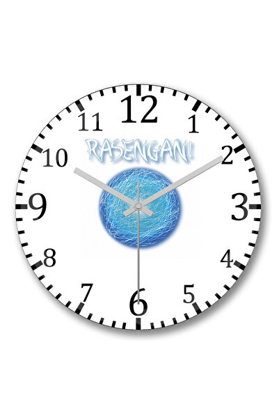 BASKI DÜNYASI ساعة حائط راسجانا ناروتو من الزجاج الحقيقي المنحني