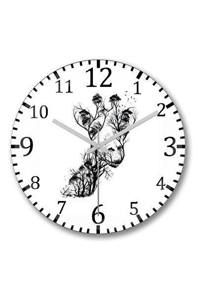 BASKI DÜNYASI Ceas de perete cu animale sălbatice din sticlă autentică