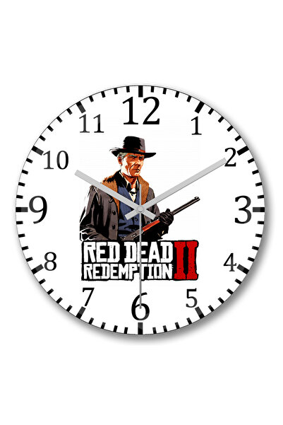 BASKI DÜNYASI Red Dead Redemption 2 Hosea Ceas de perete Sticlă reală curbată