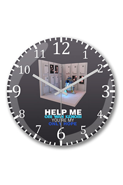 BASKI DÜNYASI ساعدني على ساعة الحائط من الزجاج الحقيقي المنحني