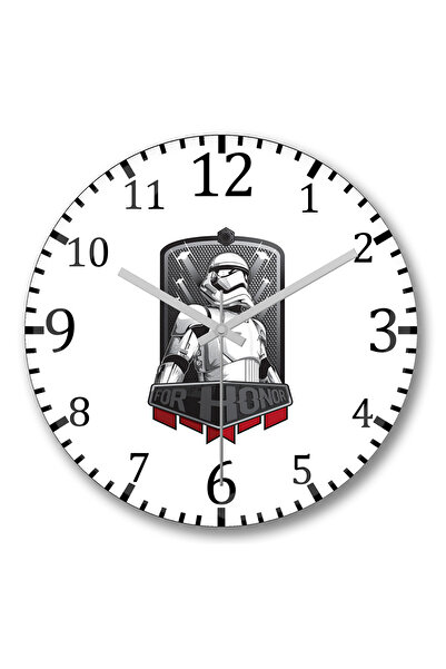 BASKI DÜNYASI Ceas de perete Starwars For Honor din sticlă autentică bombată
