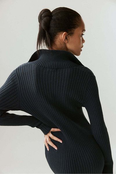 H&M Rib-knit collared dress