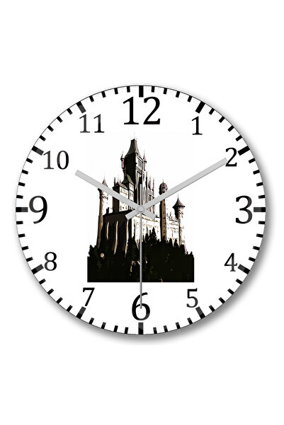 BASKI DÜNYASI Ceas de perete medieval Castelo din sticlă autentică bombată