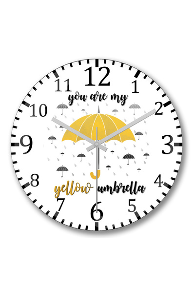 BASKI DÜNYASI ساعة حائط كيف قابلت والدتك من الزجاج الحقيقي المنحني