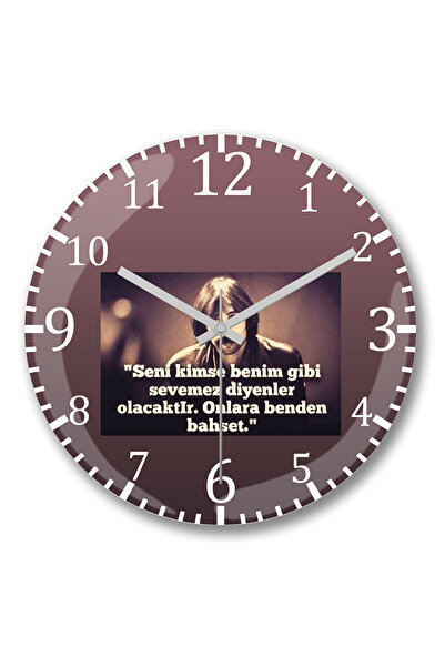 BASKI DÜNYASI ساعة حائط Behzat C من الزجاج الحقيقي المنحني