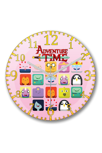 BASKI DÜNYASI ساعة حائط مارسيلين من زجاج حقيقي منحني من وقت المغامرة