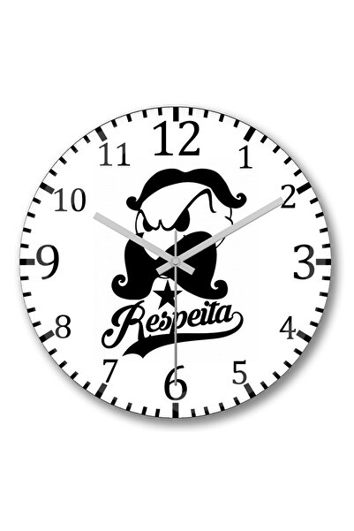 BASKI DÜNYASI ساعة حائط بوباي برافو راسبية من الزجاج الحقيقي المنحني