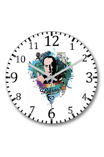 BASKI DÜNYASI Ceas de perete Da Bilhao din sticlă autentică bombată
