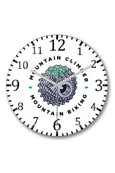 BASKI DÜNYASI Mountain Bike MTB Mountain Climber Branca Ceas de perete Bombeli din sticlă autentică