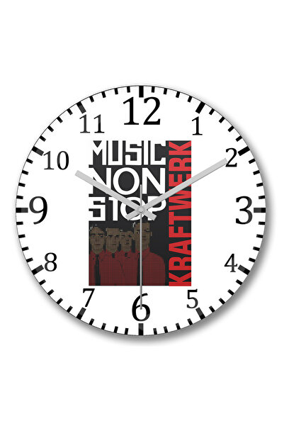 BASKI DÜNYASI Ceas de perete Kraftwerk din sticlă autentică bombată