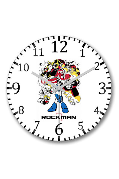 BASKI DÜNYASI ساعة حائط روكمان، ميجامان، زجاج حقيقي منحني