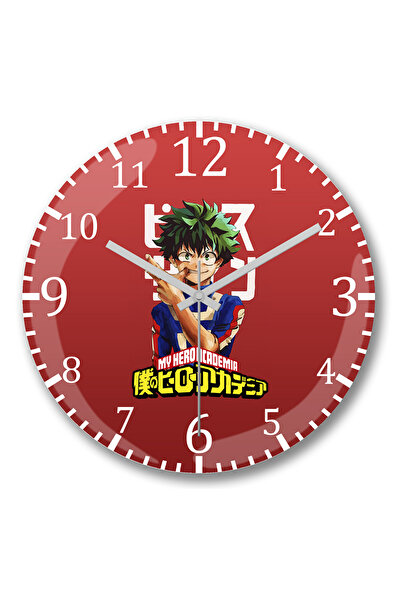BASKI DÜNYASI Ceas de perete Hero Academia din sticlă autentică bombată
