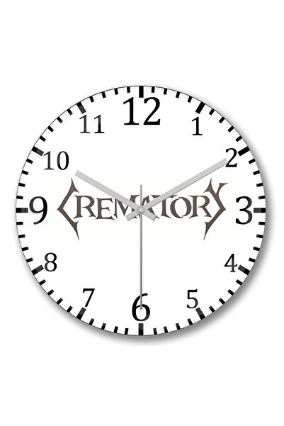 BASKI DÜNYASI Crematory1 ساعة حائط من الزجاج الحقيقي المنحني