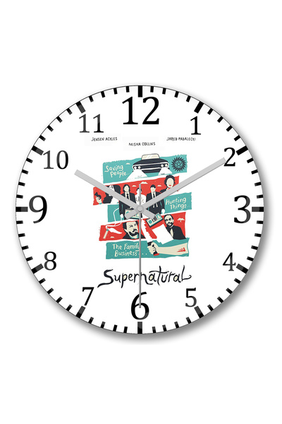 BASKI DÜNYASI Αφίσα ταινίας Supernatural Ρολόι τοίχου από κυρτό γυαλί