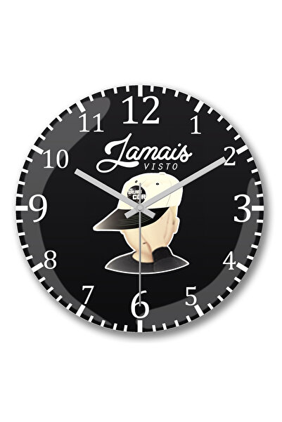 BASKI DÜNYASI Ceas de perete Tema Jamais Visto din sticlă autentică bombată