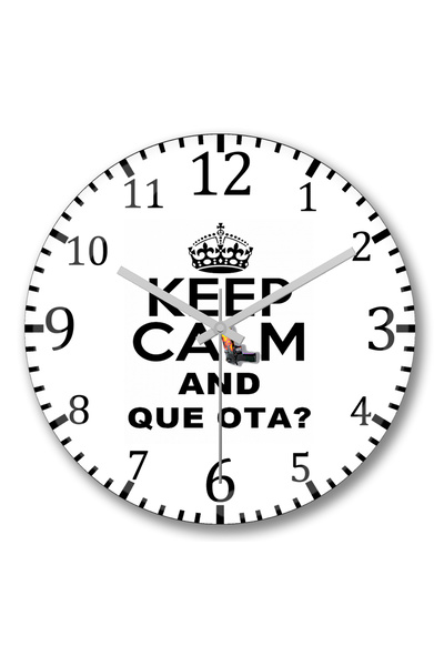 BASKI DÜNYASI ساعة حائط Que Ota من الزجاج الحقيقي المنحني