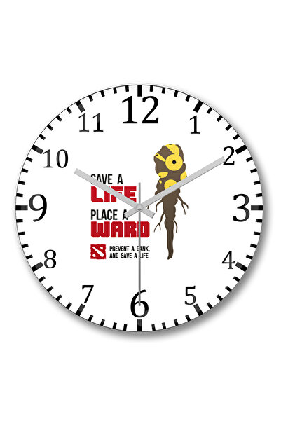 BASKI DÜNYASI Ceas de perete Dota Save a Life din sticlă autentică bombată